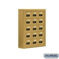 thumbnail image 1 of Salsbury Industries 19055-15GSC Cell Phone Storage Locker - 5 Door High Unit (5 Inch Deep Compartments) - 15 A Doors - Gold - Surface Mounted - Resettable Combination Locks, 1 of 4