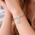 thumbnail image 2 of 925 Sterling Silver Winter Christmas Snowflake Dangle Charm for Bracelet Charms Bangle Pendant Jewelry, 2 of 5