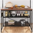 thumbnail image 3 of EastVita 47 In Kitchen Island with Storage Heavy Duty Coffee Bar Table with Shelf Farmhouse Style Island Tables for Kitchen Small Spaces 5 Racks Brown, 3 of 7