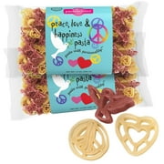 Pastabilities Peace Love & Happiness Pasta, Fun Shaped Heart, Peace Signs and Dove Noodles for Kids and Gifts, Non-GMO Natural Wheat Pasta 14 oz 2 Pack