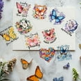 thumbnail image 4 of 20 Pcs UV DTF Cup Wraps 10 Styles Butterfly Stickers Watercolor Flowers Rub on Decals Waterproof Transfer Stickers for 16 OZ Glass Cups Wood Crafts colorful, 4 of 9