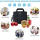 thumbnail image 3 of Lonchera para hombre y mujer Bolsa del Almuerzo Aislada Reutilizable para Adulto Gran Capacidad Función de Aislamiento A Prueba de Goteo Negro, 3 of 4