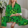 thumbnail image 6 of Fotbe St Patrick's Day5 Pattern Long Sleeve Pajama Set for Women,Sleepwear Set,2-piece Loungewear Set,Soft PJs Comfy Nightwear with Pockets -Large, 6 of 7