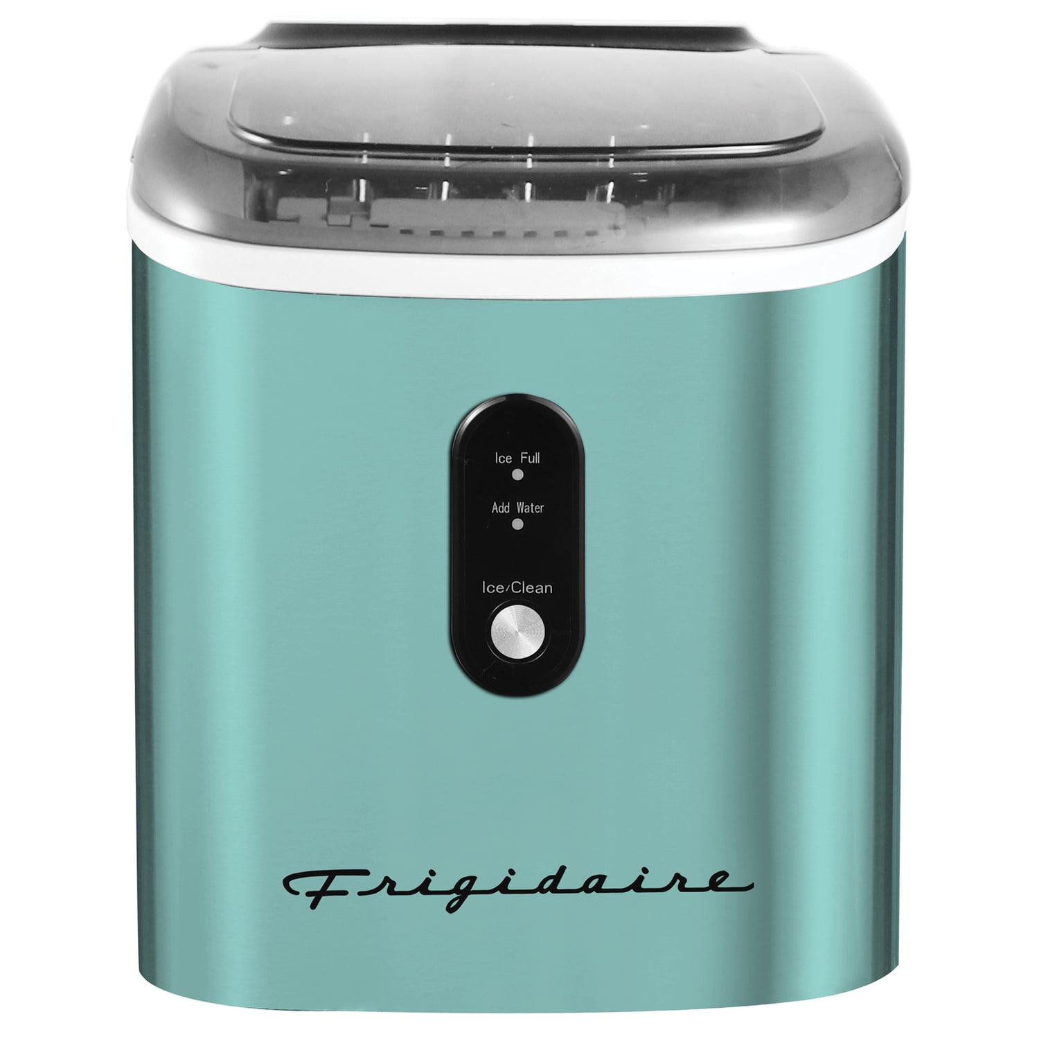 Frigidaire 26 Lbs. per Day Self-Cleaning Stainless Steel Ice Maker, Blue