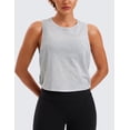 thumbnail image 2 of CRZ YOGA Pima Cotton Tank Tops for Women Workout Yoga Running Loose Crop Sleeveless Shirts, 2 of 6