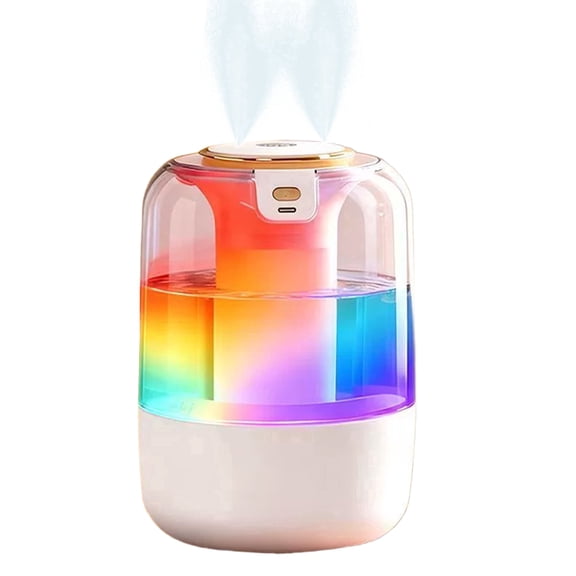 2.2L Cool Mist Humidifier, Top Fill Ultrasonic Humidifier with Humidity Sensor and Adjustable Mist Output for Bedroom Home, White