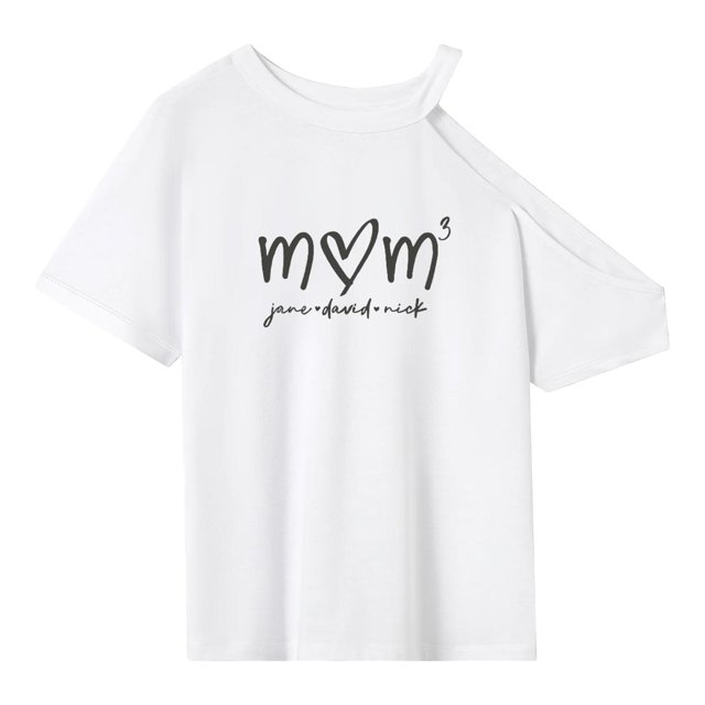 Camiseta de manga corta para mujer, trajes suaves de moda, camiseta clásica con estampado de letras para mujer Blanco