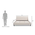 thumbnail image 5 of Aspen Vertical Tufted Headboard Platform Bed Set King Light Beige Linen, 5 of 16