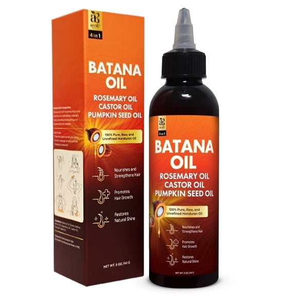 Arctic Beauty Pure Batana Oil for Hair Growth 1PK, 4-in-1 Unrefined Honduran Oil with Rosemary, Castor & Pumpkin Seed | Nourishes, Strengthens & Promotes Fuller Hair | Hair & Scalp Care | 5oz