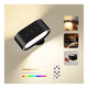thumbnail image 2 of Luces LED de pared con mando a distancia, apliques de pared, lámpara de pared, batería recargable de 3000 mAh, color blanco, 2 of 6