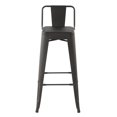 thumbnail image 3 of Homycasa Tabourets de bar en métal industriel 29'' Siège en orme à dossier bas (Ensemble de 4), 3 of 8