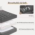thumbnail image 2 of Vccoem Cooling Mattress Topper Twin XL Gray, Extra Thick Quilted Mattress Pad, Deep Pocket Fit, Breathable Plush Bed Topper, Hypoallergenic, 2 of 11