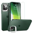 thumbnail image 1 of iPhone 12 Case With Screen Protector Built In Kickstand, iPhone 12 Pro Case for Men Boys, Heavy Duty Military Shockproof Phone Case for Apple iPhone 12/ 12Pro, Black, 1 of 7