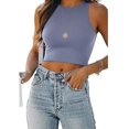 thumbnail image 1 of Chicas Tank Top Mujer Camiseta Sexy Casual Manga corta Ropa de verano LingWen 8390612350207, 1 of 1