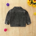 thumbnail image 6 of WOLLED Little Girls Boys Denim Jacket for Kids Baby Solid Colours Jeans Jacket Toddler Cotton Cowboy Outwear for 1-6 Years, 6 of 8