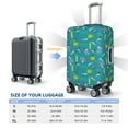 thumbnail image 6 of Lsque Cute Shark Turtle Printed Luggage Cover, Travel Luggage Protector,Scratch and Dirt Resistant, Fits 18-32 Inch Luggage - Medium, 6 of 9