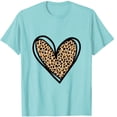 thumbnail image 6 of WCMZJ Womens Valentine Shirts Crew Neck Short Sleeve Leopard Valentine's Day T Shirt Plaid Love Heart Graphic Tees Light Blue XXL, 6 of 6