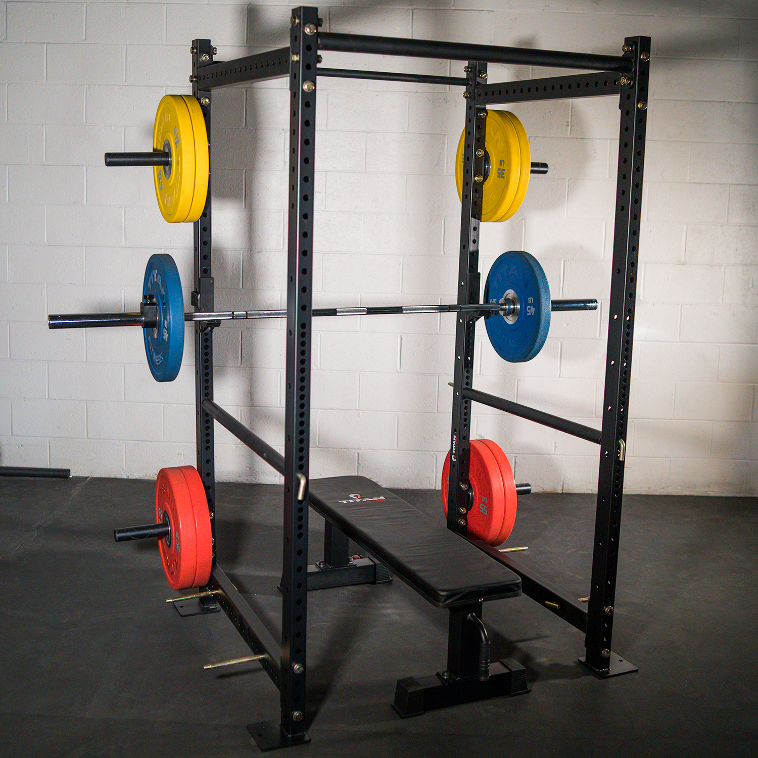 Titan Fitness T-3 Tall Power Rack 36" Depth with Safety Bars and J Hooks - image 5 of 6