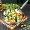 thumbnail image 2 of DOLITY Stainless Steel Frying Pan Works on All Cooktops Triple-Layer Skillet Even Heat Distribution Triple-Layer Clad Skillet for Home Cooks, 2 of 9