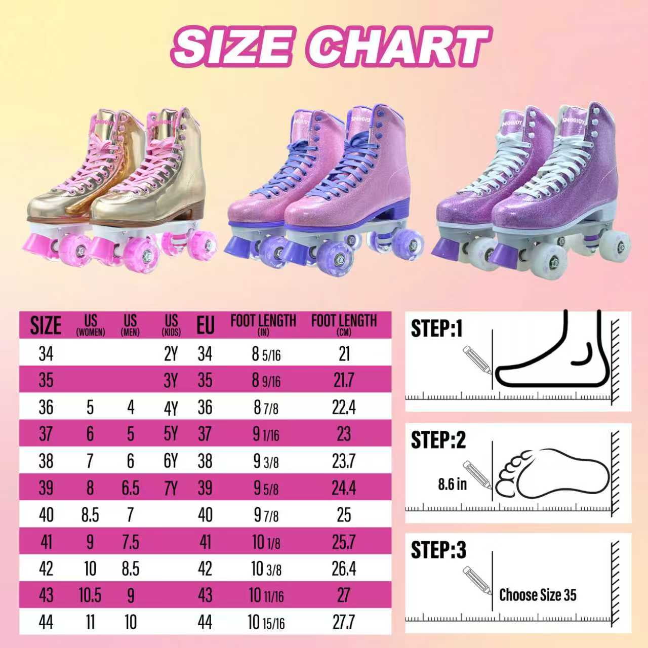 JZY High-Top Quad Roller Skates for Women & Teens,Light-Up Wheels & PU Leather Design for Indoor & Outdoor Use