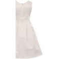 thumbnail image 2 of Little Girls V Neck Satin Top Butterfly Mesh Lace Bow Flower Girl Dress USA Off White 6 (2J1K1S2), 2 of 2