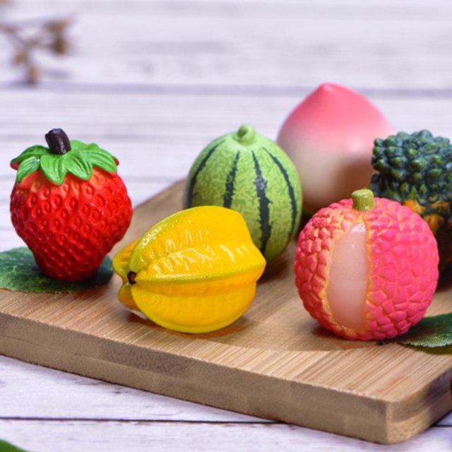 Decoración hogareña Gwong fruta artificial ecológico vívido resina en miniatura Fruta Fruta Buje para dormitorios Gwong 21069310
