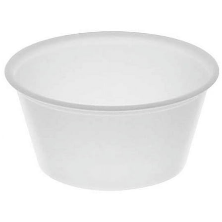 Pactiv Plastic Portion Cup, 3.25 oz, Translucent, 3,000/Carton