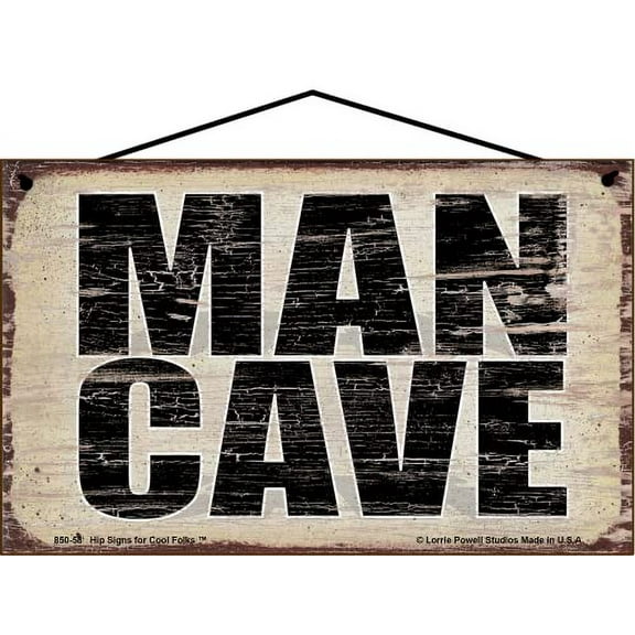 5x8 Man Cave Vintage Style Sign - Bold and Classic Home Decor for Personal Spaces - Father's Day Gift