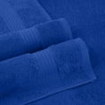 thumbnail image 5 of 100% Turkish Carde Cotton 6 Piece Towel Set, 620 GSM Towels for Bathroom, Super Soft 2 Bath Towels 2 Hand Towels 2 Washcloths, Royal Blue, 5 of 7