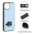 thumbnail image 2 of WIRESTER Shockproof Soft Rubber Cover Case for Apple iPhone 14 6.1" 2022, Boston Terrier Dog Lying Down Looking Up On Light Blue Background, 2 of 5