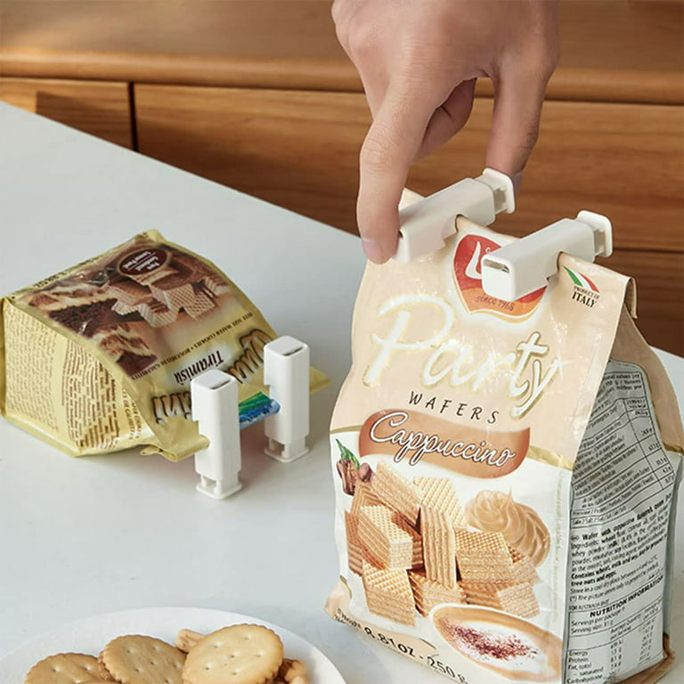 6pc Premium Quality ALAZCO Bag Clips - Value Set Food Fruit Bread