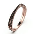 thumbnail image 2 of Crossing Style 0.45ct Black Diamond Moissanite 10K Rose GoldWedding Band, 2 of 4