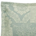thumbnail image 4 of Vintage Floral Paisley Medallion Maisonette Ivory Spa Blue Flanged Standard Sham, 4 of 4