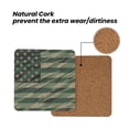 thumbnail image 4 of Xecao Jungle Green Camo USA Flag for MDF Cork Coaster 4 Pcs,Drink Coasters,Suit for House Warming Gifts New Home ,Coffee Table Decor-Square, 4 of 7