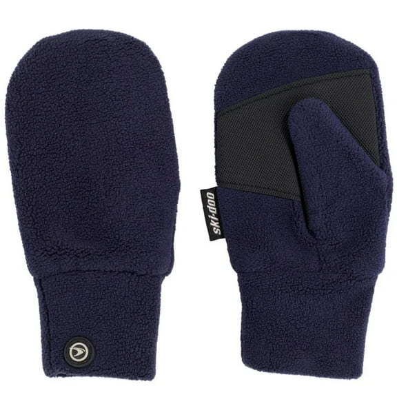 Ski-Doo Kids Micro-Fleece Mitten Snowmobile Gloves Dark Navy 4463410016