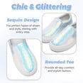 thumbnail image 2 of Kids Canvas Slip On Shoes Sparkle Sequins Canvas Sneakers Sparkly Flat Loafers Casual Walking Shoes Glitter Comfortable Tennis Shoes for Boys Girls, 2 of 6
