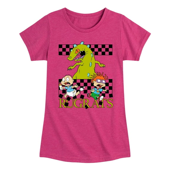 Rugrats - Reptar Checkers - Toddler And Youth Girls Short Sleeve Graphic T-Shirt
