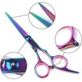 thumbnail image 4 of Dog Scissors Set Professional Pet Stainless Steel Scissor with Combs for Dog Cat Pets-Rainbow, 4 of 5