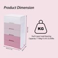 thumbnail image 3 of Plastic Drawer 5-layer Closet Storage Baby Clothes Organizer Plastic Dresser with Drawers Pink Dresser Clothes Drawer Small Kids Dressers for Bedroom Clothes Playroom Furniture Toys, 3 of 9