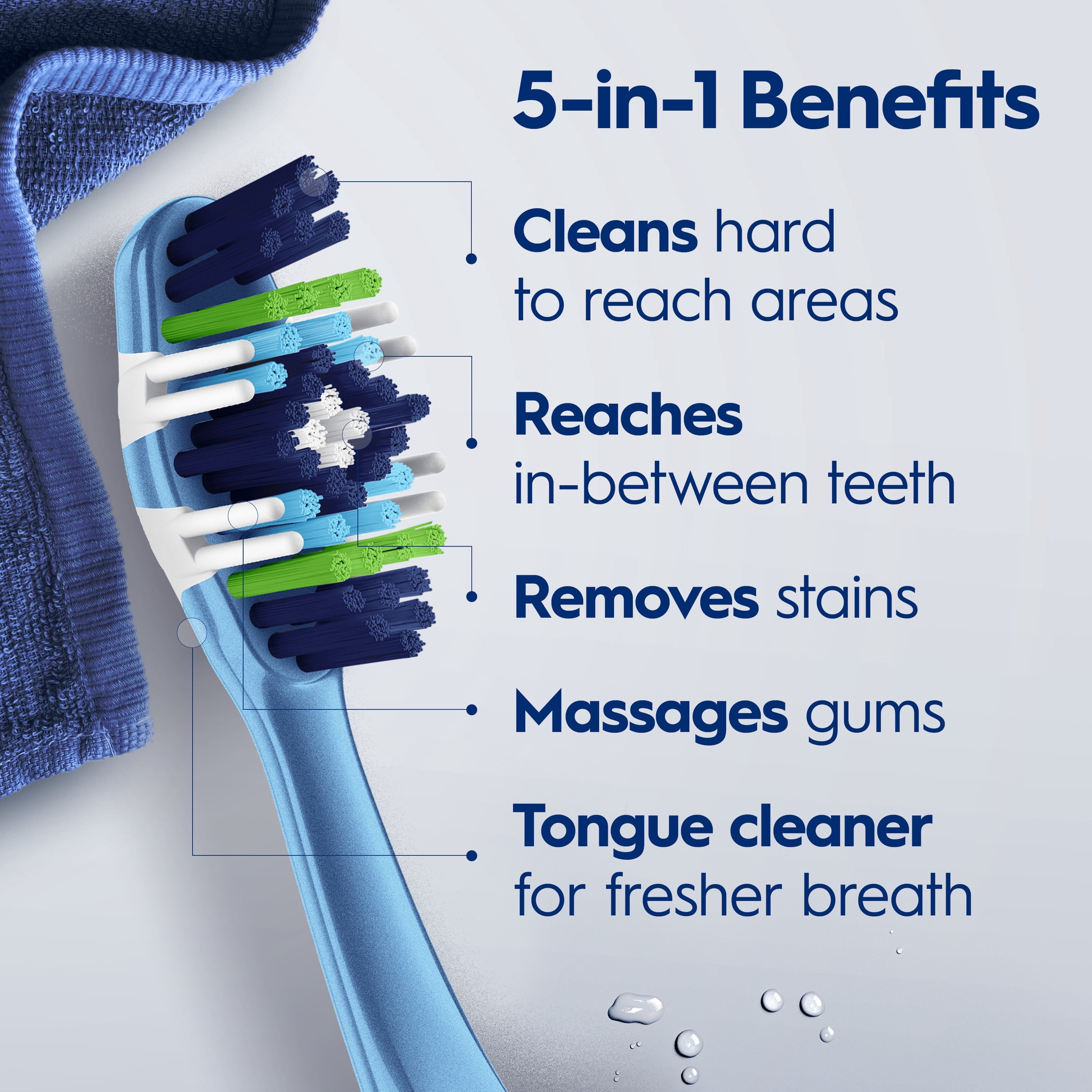 Oral-B Manual Toothbrush Pro-Health Superior Clean, Medium, 4 Count