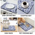 thumbnail image 6 of Washable Rubber Multicolored Flower Leaves Dish Drying Mats for Kitchen Counter Home Large Coffee Bar Pad Accessories and Decor for Utensils Stemware 18''x24'', 6 of 7