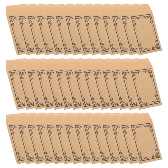 UPOUART 50Pcs Kraft Paper Envelopes Small Self Sealing Cash Envelopes for Budgeting and Organizing