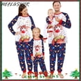 thumbnail image 2 of 2024 pijamas navideños a juego para la familia, trajes para bebés y niños adultos, Tops + Pantalones, 2 uds., ropa de dormir de Navidad, pijamas, ropa para perros, 2 of 4