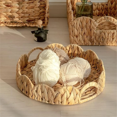 thumbnail image 1 of WHEANG Round Tray Serving Tray With In Handles Decoratve For Coffee Table Rattan, 1 of 5
