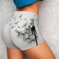 thumbnail image 4 of Balery Dandelion Blowing In The Wind Pantalones cortos de entrenamiento estampados para mujer, sin costuras, ajustados, para gimnasio, yoga, correr, deportes, ejercicio activo, fitness.-Large, 4 of 8