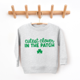 thumbnail image 2 of Bump and Beyond Designs Cutest Clover St. Patrick's Day Sweatshirt for Toddlers (Heather Grey 7), 2 of 5