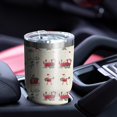 thumbnail image 4 of 30oz Beige Christmas Santa and Train Pattern Tumblers Stainless Steel Tumbler with Lid and Straw,Vacuum Insulated Double Wall Travel Tumbler Cups Mug with Cleaning Brush for Coffee,Tea, 4 of 7