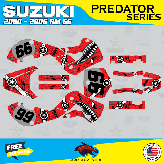 Kalair GFX Graphics Kit for Suzuki RM65 (2000-2006) Predator Series