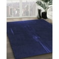 thumbnail image 3 of Ahgly Company Machine Washable Indoor Round Transitional Night Blue Area Rugs, 7' Round, 3 of 7