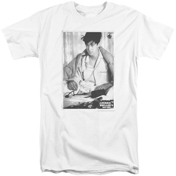 Ferris Bueller Cameron Adult Tall T-Shirt White
